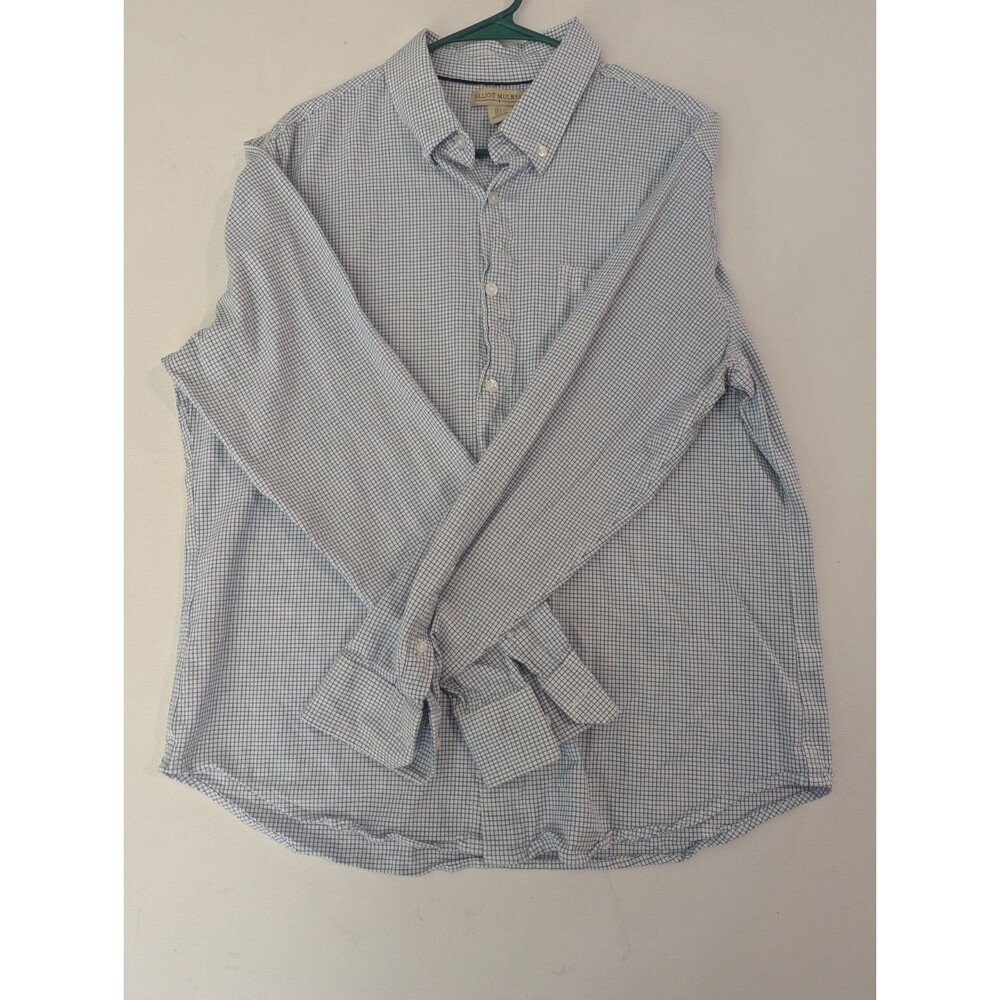 Elliot Mulryan Long Sleeve‎ Shirt Men’s Largw Blue Plaid Checked Button Up Soft